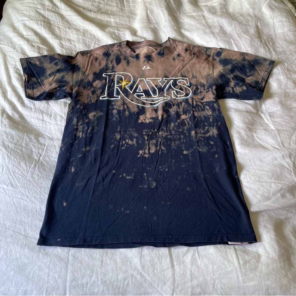 MLB Tampa Bay Rays Navy Tie-Dye Short Sleeve Tee